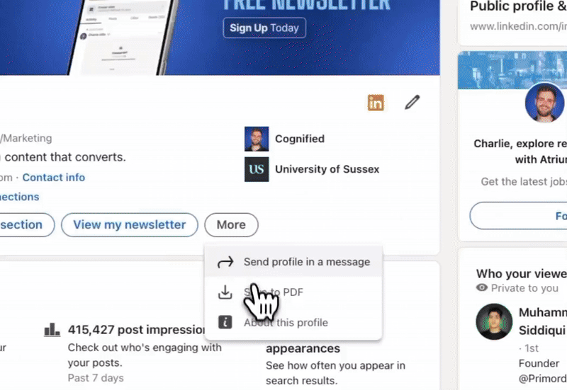 🧠How to Turn Your LinkedIn Profile Into a Landing Page in 2 Minutes