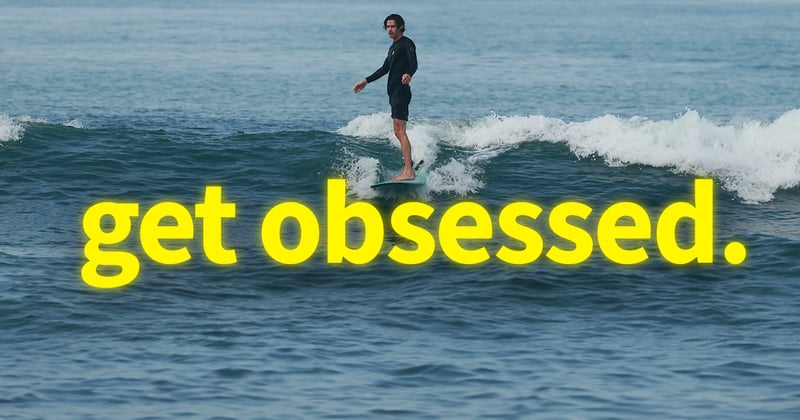 On a mission to learn how to surf.