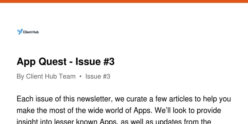 App Quest - Issue #3