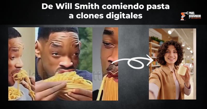 De Will Smith comiendo pasta a clones digitales: la increíble evolución del video con IA