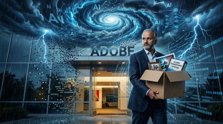 💥Adobe in Crisis: CEO Quits Amid AI Panic
