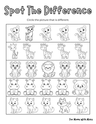 Baby Animal Spot The Difference