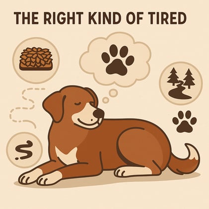 The Right Kind of Tired: Why Mental Fatigue Beats Physical Exhaustion for Dogs