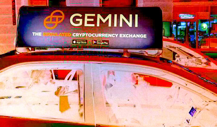 Marketing Bitcoin and Crypto on Trains, in Cabs, on Buses and in Parks – Gemini Style