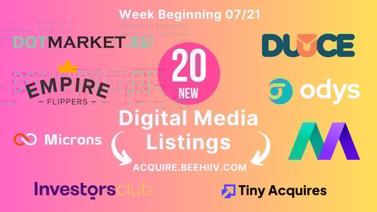 🆕 Digital Media Listings (Jul 21): 20 New listings