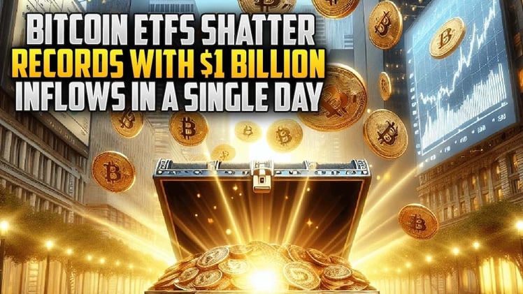 Bitcoin ETFs Shatter Records with $1 Billion Inflows in a Single Day
