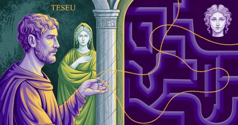 O Labirinto e o Fio: Como a Mitologia Grega Guia Buscadores Modernos