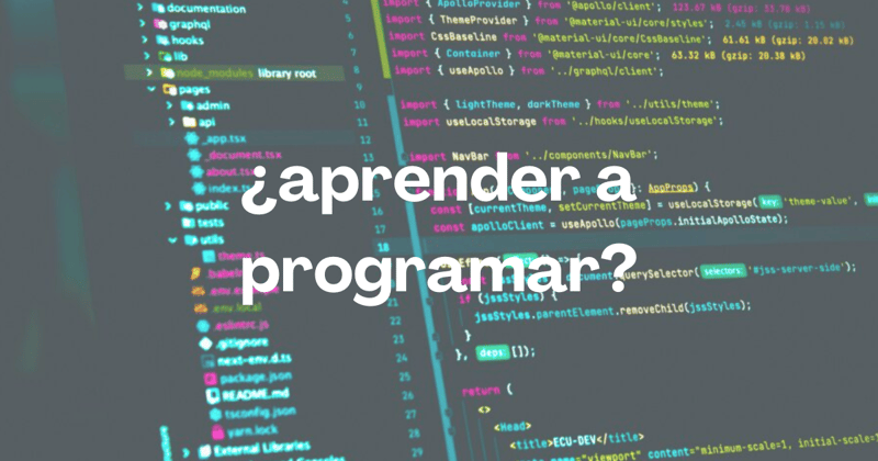 ¿Aprender a programar?