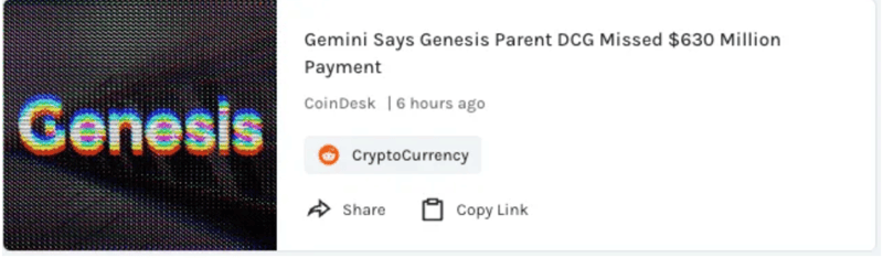Gemini says DCG missed a payment