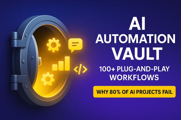 100+ AI workflows (yours free) + Why 80% of AI projects fail