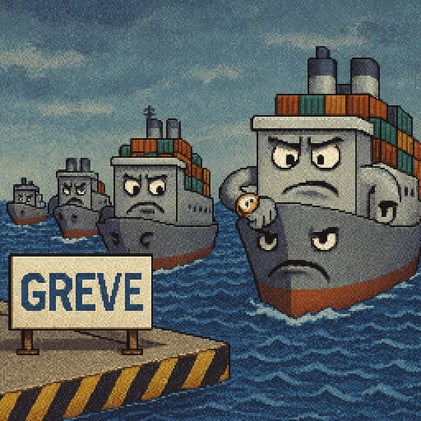 Greve paralisa portos na Europa 