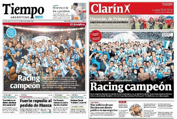 Racing campeón, ascendió Huracán, nueva investigación por la tragedia de Ecos, modificación del Código Electoral, liberan a rehenes en Sydney