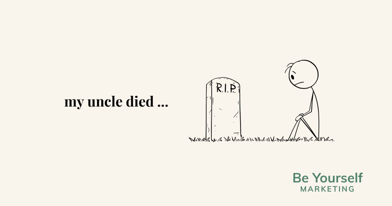 [🐝U] my uncle died ...