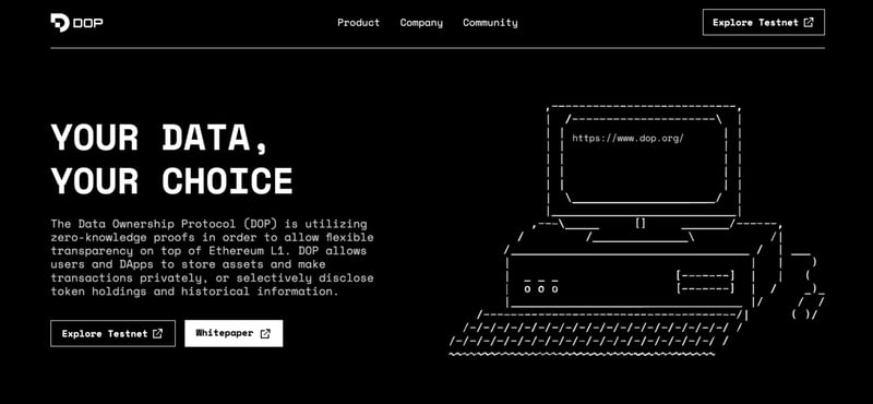 DOP(Data Ownership Protocol)のエアドロップ紹介(テストネットお触り)