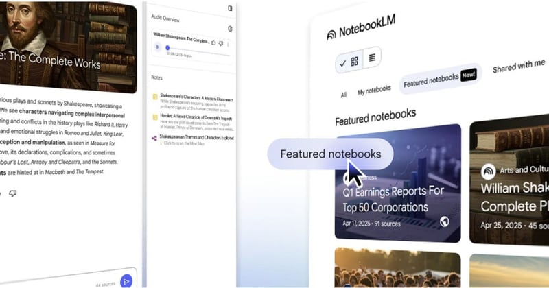 NotebookLM gets Expert-Curated Featured Notebooks from Top Publishers