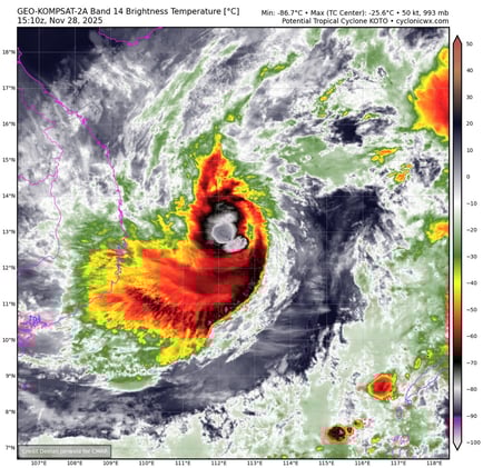 Severe Tropical Storm Koto (33W) – Tropical Cyclone Advisory #10: 1500 UTC 28 November 2025