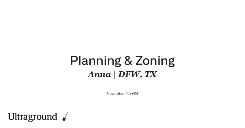 Anna Planning & Zoning