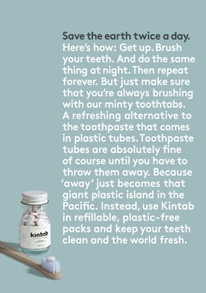 30-JAN-2026 | Kintab’s “Save the earth twice a day” Ad by Paul Belford