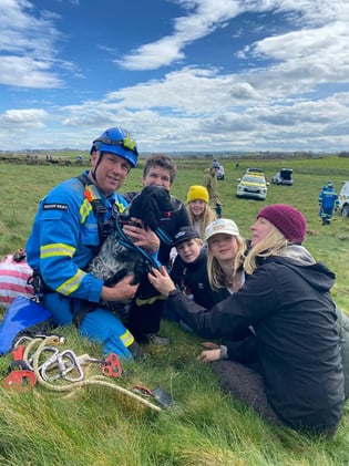 April 4 - Newquay Coastguards saves dog who fell off cliff