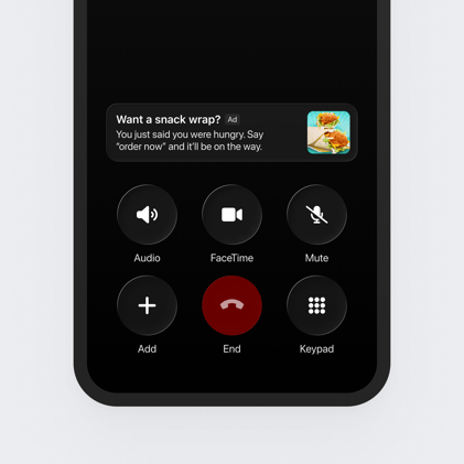 iPhone conversation-based ads