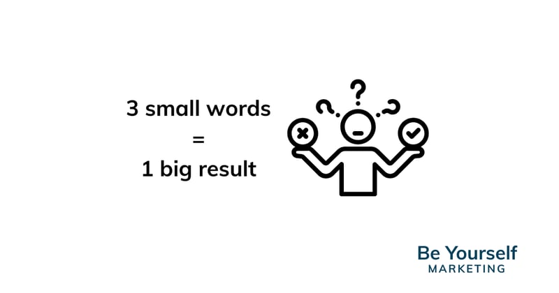 3 small words = 1 big result ... [🐝U] 