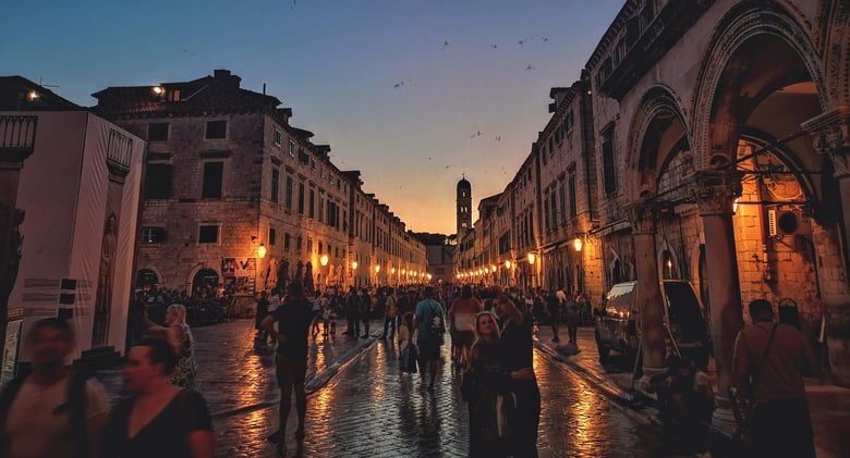 A Silent Evening in the Streets of Croatia