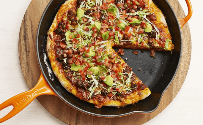 Homestyle Skillet Taco Pizza