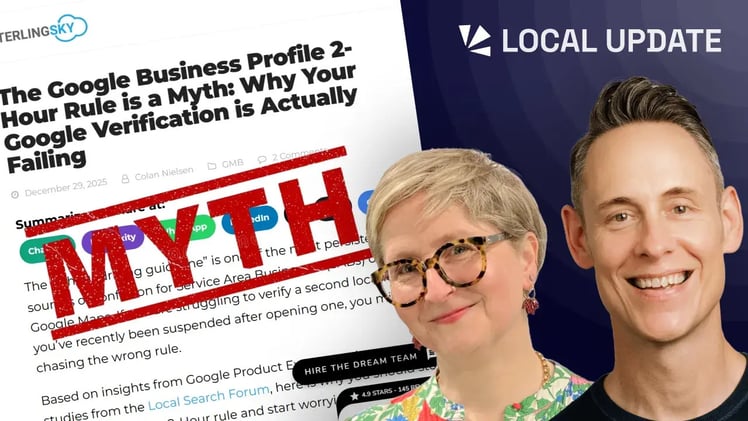 E17: New Local SEO Myth, Google ❤️'s Socials, & Humans vs AI