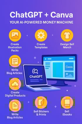 ChatGPT + Canva = The easiest way I’ve found to make and sell digital products