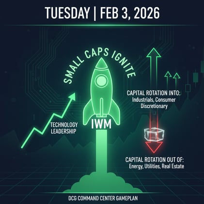 🚨 RISK-ON ROTATION CONFIRMED: SMALL CAPS IGNITE, TECH REASSERTS CONTROL