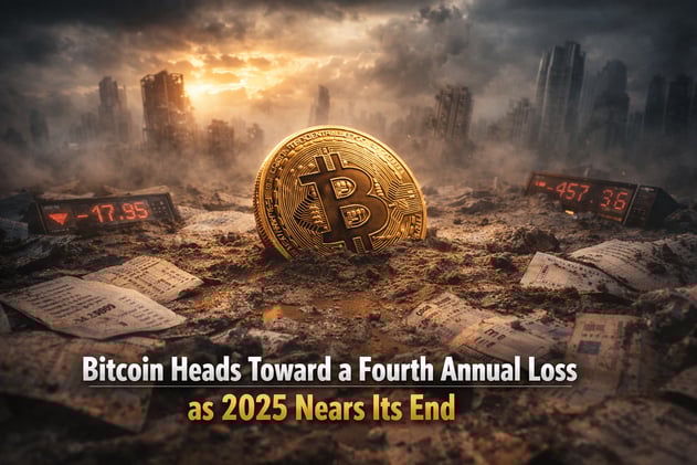 Bitcoin Heads Toward a Fourth Annual Loss as 2025 Nears Its End