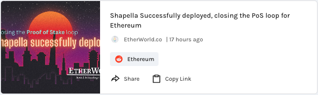 Shapella Successfully deployed but some privacy concerns raised