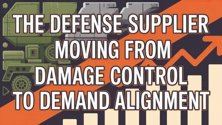 The Defense Supplier Moving From Damage Control To Demand Alignment