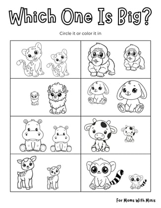 Big and Small Baby Animals Worksheet