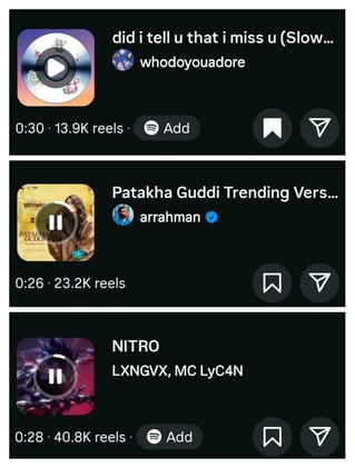 Trending audios of the day: Instagram