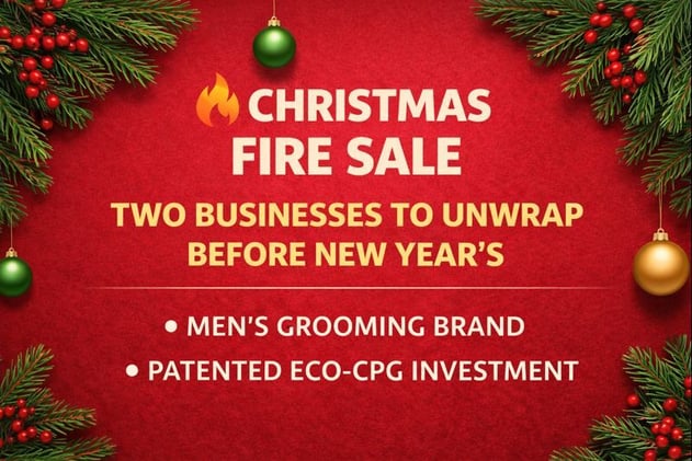 A Christmas Fire Sale: Two Businesses to Unwrap Before New Year’s