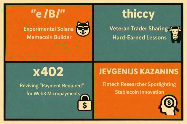 Solana Memecoins, Trader Lessons, Web3 Payments, and Stablecoin Research