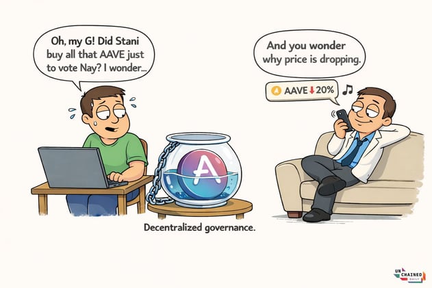 AAVE Slides as Governance Fight Boils Over