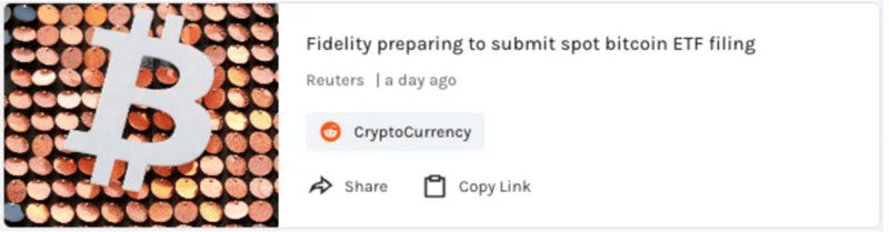 Fidelity preparing to submit spot Bitcoin ETF filing