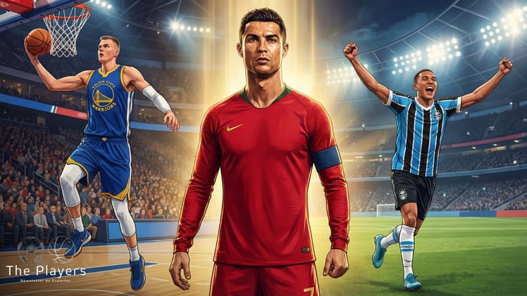 💚💛 Hat-trick, goleada e festa com vaias no Brasileirão! 4️⃣1️⃣anos de CR7! ⚽Endrick continua guardando! 😱Mercado da NBA modo loucura! 🗽NY bate Nuggets de Joker!