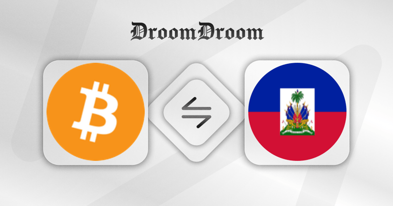 Calculate BTC to HTG Live Price with DroomDroom Converter