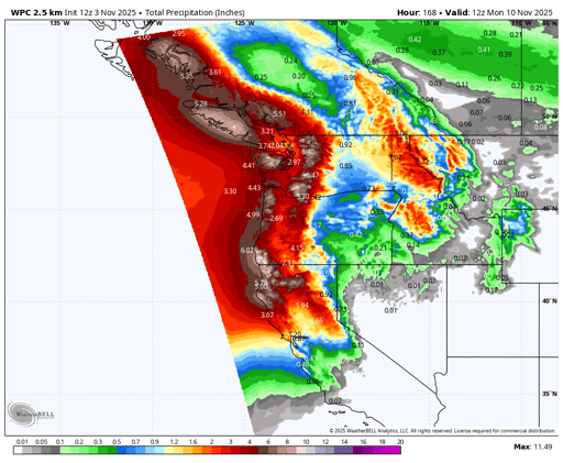 Series of West Coast storms will pile up the rainfall