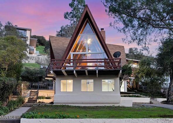 🎬 William Randolph Hearst’s Former A-Frame + $63k Creek-Front Cabins