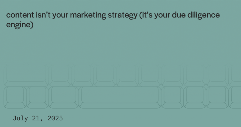 Content isn’t your marketing strategy