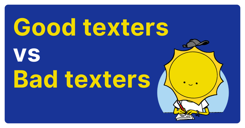 Good and bad texters