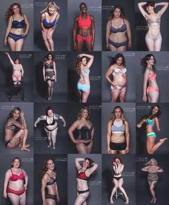 Mujeres en ropa interior contra la estandarización de la belleza