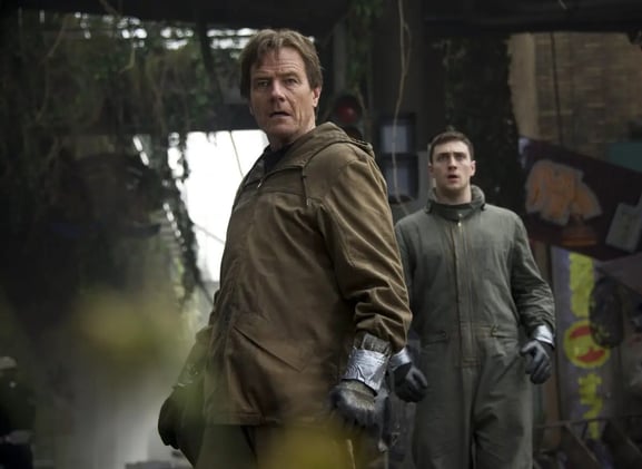 Gareth Edwards, Bryan Cranston, Aaron Taylor-Johnson, Elizabeth Olsen y Ken Watanabe, Godzilla (2014)