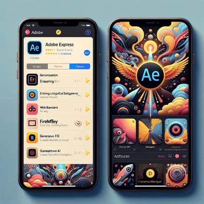 ✨ Adobe Express revoluciona móviles:  Exclusivas herramientas IA de Firefly gratis en tu iOS y Android