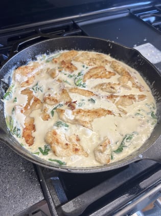 Buck's Creamy Spinach Chicken