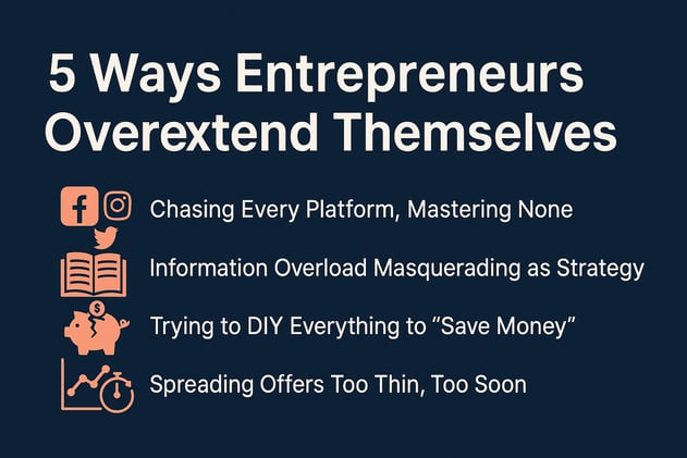 5 Ways Entrepreneurs Overextend Themselves in the Digital World (And How to Fix It)